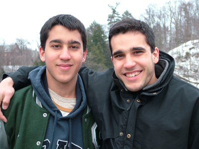 Dan and Dave on the suspension bridge